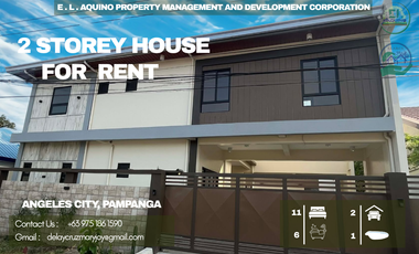 BRAND NEW 2 STOREY HOUSE FOR RENT WITH 5 MAIDS ROOM/DRIVERS ROOM FULLY FURNISHED OR UNFURNISHED LOCATED IN A SECURED SUBDIVISION AT ANGELES CITY