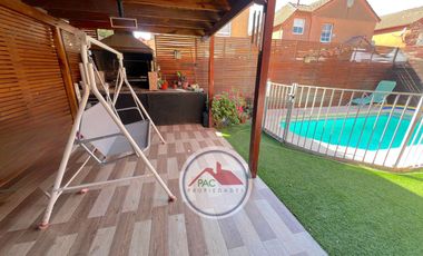Venta casa 3 dormitorios, piscina, quincho, microbarrio cerrado, Valle lo Campino