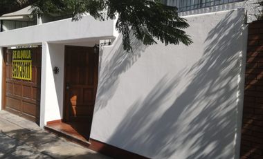 CASA EN ALQUILER: SURCO (LÍMITE MIRAFLORES Y BARRANCO