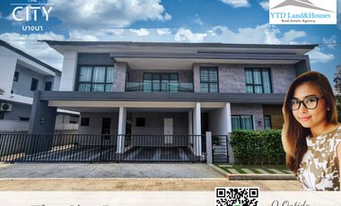 For sale ​​​​The City Bangna XXL size, Luxury detached house, New project, Next to Mega-Bangna Fully furnished with bueatifull built in furniture