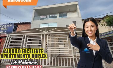 ALQUILO EXCELENTE APARTAMENTO DUPLEX EN PALMIRA EN PARQUES DE LA ITALIA.
