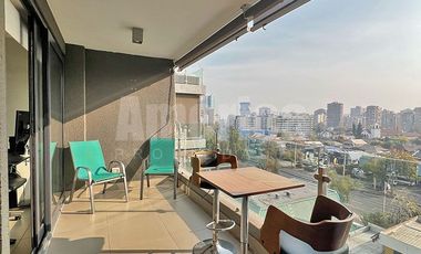 Departamento Amoblado 1D1B Vista Impecable Las Condes