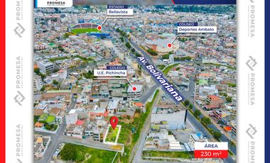 Venta de Terreno en la Ciudadela Oriente, cerca del Estadio Bellavista de Ambato