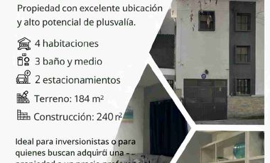 🏡CASA DE RECUPERACIÓN a 3 min DE INSURGENTES SUR – UBICACIÓN PREMIUM DE ALTA PLUSVALÍA