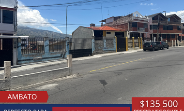 Terreno en venta Ambato, Sector Juan Benigno Vela