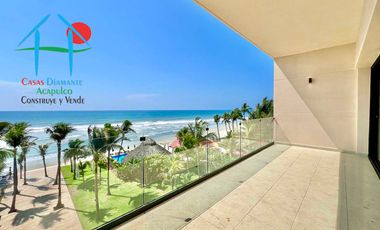 Depa de playa en renta vacacional con 4 recámaras y vista al mar