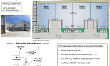 Nave de 800m² en renta