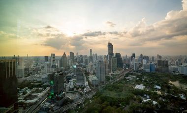 Luxury Sky Residence Floor-to-Ceiling Windows City View