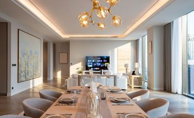 Luxury Sky Residence Floor-to-Ceiling Windows City View