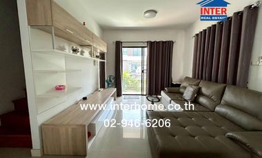 Two-story semi-detached house, 45.8 sq.wah, Modi Villa Ladkrabang-Suvarnabhumi, Luang Phaeng Road, Khlong Luang Phaeng Subdistrict, Mueang Chachoengsa