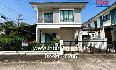 Two-story semi-detached house, 45.8 sq.wah, Modi Villa Ladkrabang-Suvarnabhumi, Luang Phaeng Road, Khlong Luang Phaeng Subdistrict, Mueang Chachoengsa