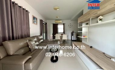 Two-story semi-detached house, 45.8 sq.wah, Modi Villa Ladkrabang-Suvarnabhumi, Luang Phaeng Road, Khlong Luang Phaeng Subdistrict, Mueang Chachoengsa