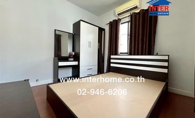Two-story semi-detached house, 45.8 sq.wah, Modi Villa Ladkrabang-Suvarnabhumi, Luang Phaeng Road, Khlong Luang Phaeng Subdistrict, Mueang Chachoengsa