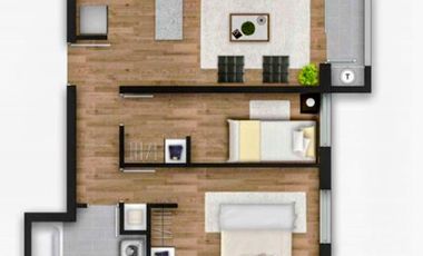 Arrendamos céntrico departamento de 2 d y 1b, nuevo con estacionamiento