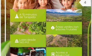 ¡OPORTUNIDAD DE INVERSIÓN EN TARAPOTO-LAMAS! VENTA DE TERRENO DE 399 m² RODEADO DE NATURALEZA