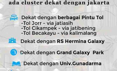 Dijual Rumah Cluster Royal Galaxy Bisa KPR Akses Jalan 2 Mobil Bekasi Selatan Kota Bekasi