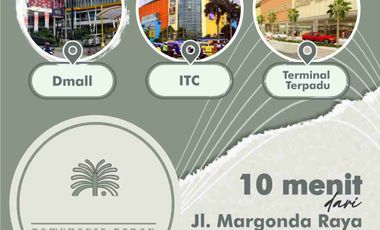 Dijual Rumah Townhouse Semi Furnished Bisa KPR Mewah Murah Pancoran Mas Depok