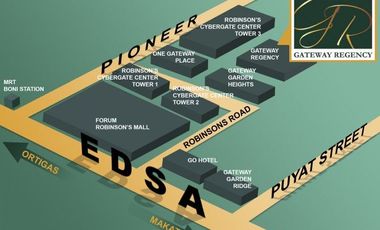 One Gateway Place 1BR 47sqm P20K Furnished in Mandaluyong