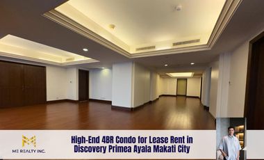 High-End 4BR Condo for Lease Rent in Discovery Primea Ayala Makati City