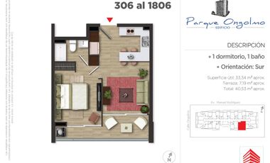 Departamento a 1 cuadra Universidad San Sebastian.