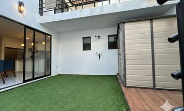 Renta Casa Amueblada en La Antigua Cementera, Puebla, 5 Habitaciones, Terraza con Pergola, Gym.