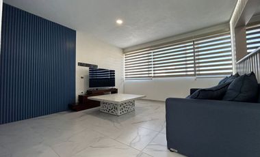 Renta Casa Amueblada en La Antigua Cementera, Puebla, 5 Habitaciones, Terraza con Pergola, Gym.