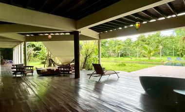For Sale / Rent Unique Wooden Villa with Pool & Garden for Rent/Sale in Mae Rim, Chiang Mai. Near Prem International School, NIS International School.