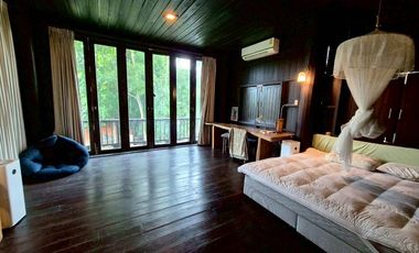 For Sale / Rent Unique Wooden Villa with Pool & Garden for Rent/Sale in Mae Rim, Chiang Mai. Near Prem International School, NIS International School.