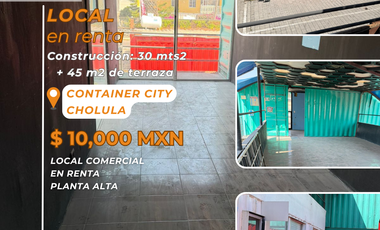 Local en renta con terraza en Container City con Terraza, San Andrés Cholula