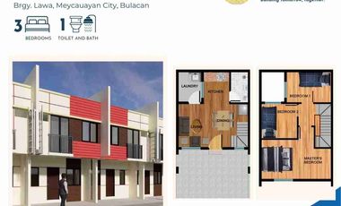 Townhouse for sale in MacArthur Highway, Rosas Centro, Saluysoy, Meycauayan, Bulacan