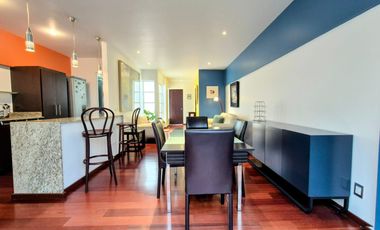 RENTA PENTHOUSE AMUEBLADO CON ROOF GARDEN PRIVADO EN NUEVO LEON CONDESA