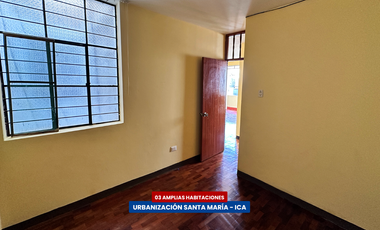DEPARTAMENTO EN SEGUNDO PISO EN ALQUILER - URB. SANTA MARÍA (ICA)