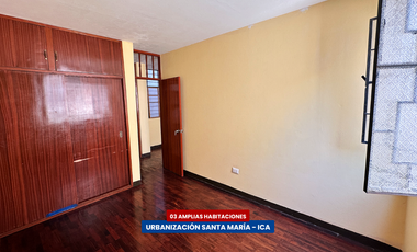 DEPARTAMENTO EN SEGUNDO PISO EN ALQUILER - URB. SANTA MARÍA (ICA)