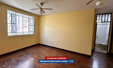 DEPARTAMENTO EN SEGUNDO PISO EN ALQUILER - URB. SANTA MARÍA (ICA)