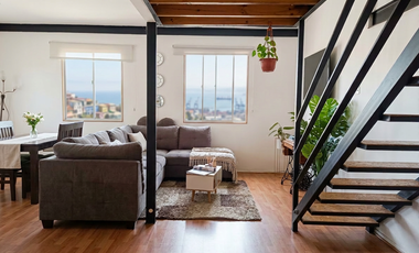 Loft Luminoso en Cerro Santo Domingo: Duplex con 2D y hermosa vista