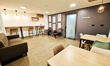 DEPARTAMENTO 2 DORMITORIOS ESTILO MARIPOSA, GRAN BALCON, CALLE COLOMBIA 7738, LA FLORIDA