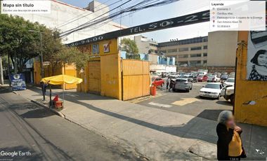 Renta de Terreno Comercial 1,884 m² | Av. San Antonio Abad, Cuauhtémoc | Uso de Suelo Mixto