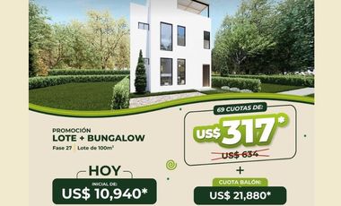 INVIERTE EN CALANGO: LOTES DESDE 100 M² + BUNGALOWS o CASA
