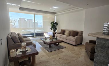 Penthouse de lujo en renta, amueblado, terraza, Bosque Real