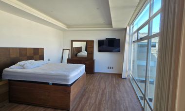 Penthouse de lujo en renta, amueblado, terraza, Bosque Real