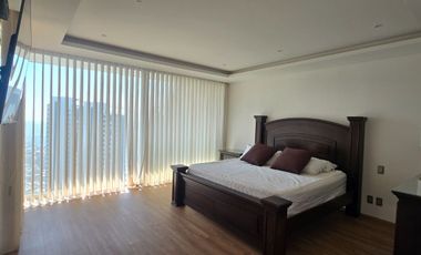 Penthouse de lujo en renta, amueblado, terraza, Bosque Real