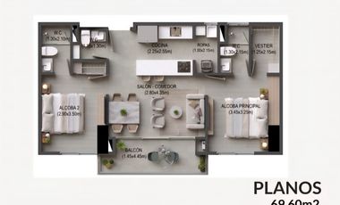 Apartamento en ciudad del rio