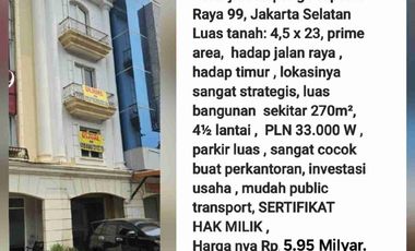 Dijual Ruko 4 1/2 Lantai, Jl.mampang Prapatan Raya, Jaksel
