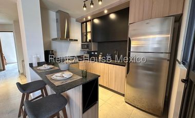 Departamento Nuevo en venta Zakia, Planta Alta | 2 recamaras, área TV | Alberca, Gimnasio, Jardín