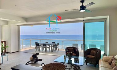 Departamento de playa, con vista al mar, en renta vacacional para 8 personas
