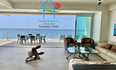 Departamento de playa, con vista al mar, en renta vacacional para 8 personas