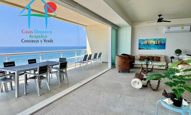 Departamento de playa, con vista al mar, en renta vacacional para 8 personas