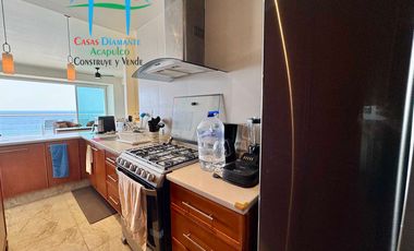 Departamento de playa, con vista al mar, en renta vacacional para 8 personas