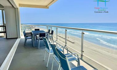 Departamento de playa, con vista al mar, en renta vacacional para 8 personas