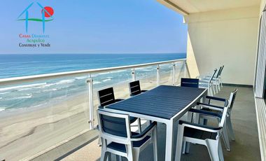 Departamento de playa, con vista al mar, en renta vacacional para 8 personas